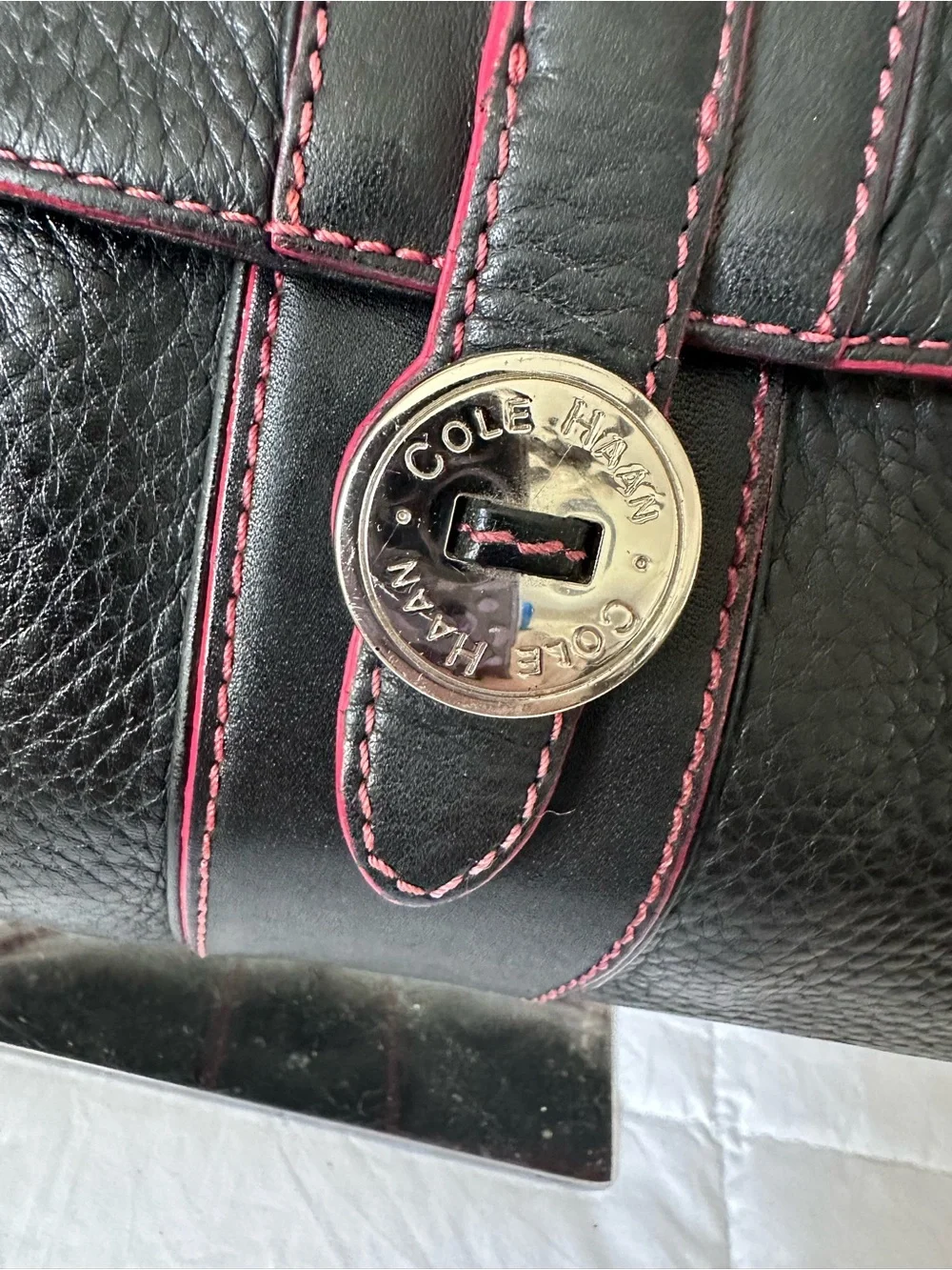 Cole Haan Navy Leather Shoulder Bag - Picture 4 of 16
